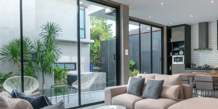 Modern Black Fan with Light