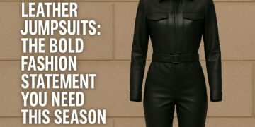 women's leather jumpsuit