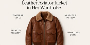 women's leather aviator jacket