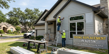 Siding replacement in Austin